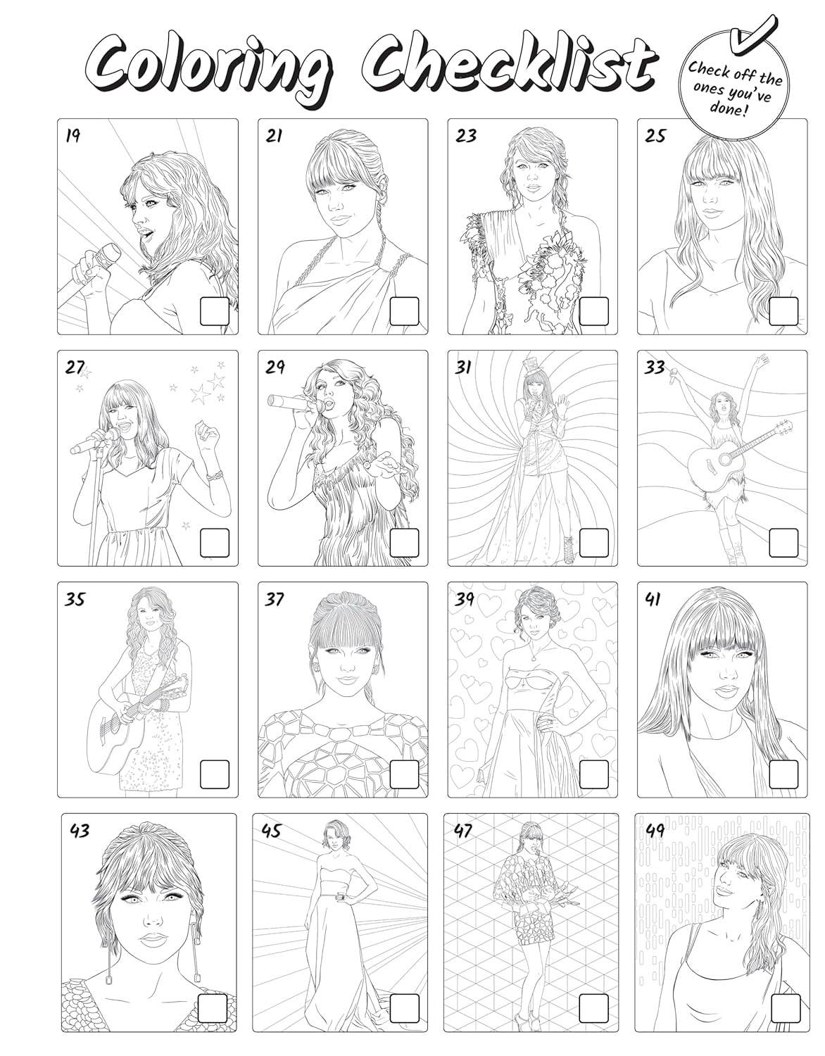 10-Copy Display Taylor Swift Forever Coloring &amp;Activity Book