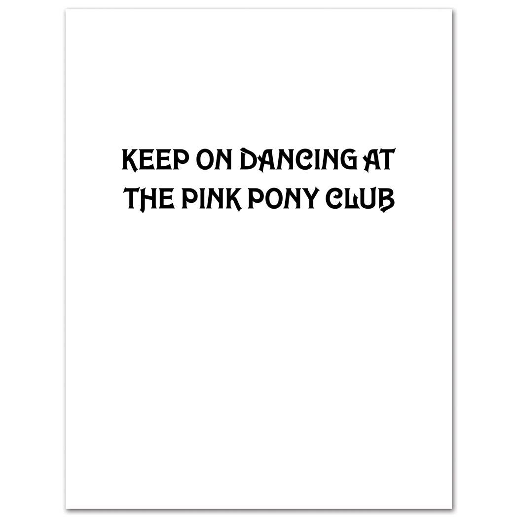Chap Pink Pop Star Keep on Dancing Birthday Card