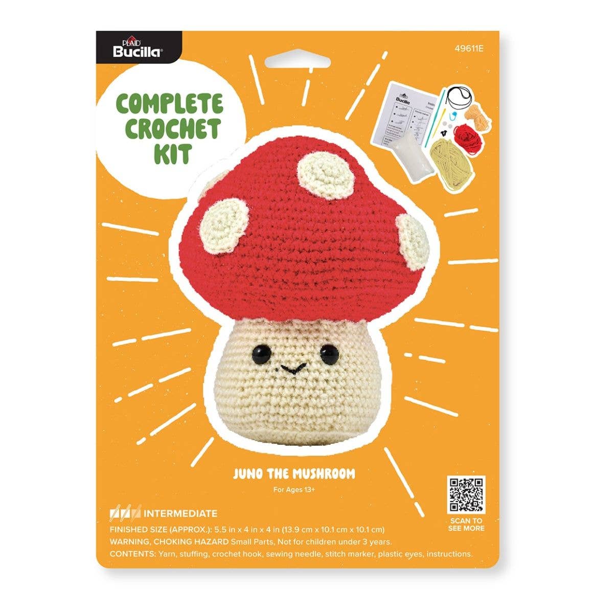 Bucilla ® Amigurumi Crochet Kit - Juno the Mushroom 5"