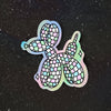 Disco Ball Balloon Dog Holographic Sticker