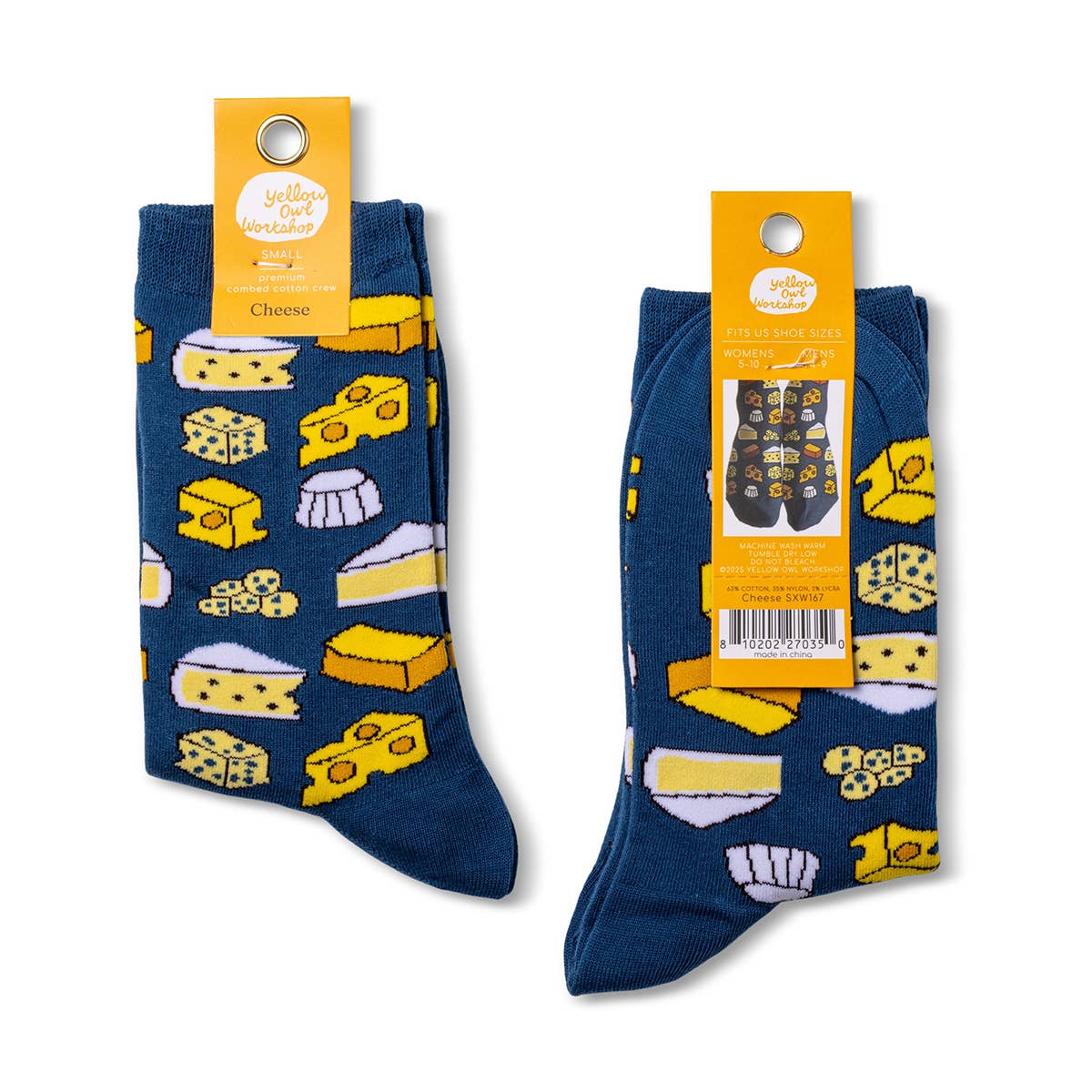 Cheese Crew Socks | Foodie Gifts | Small
