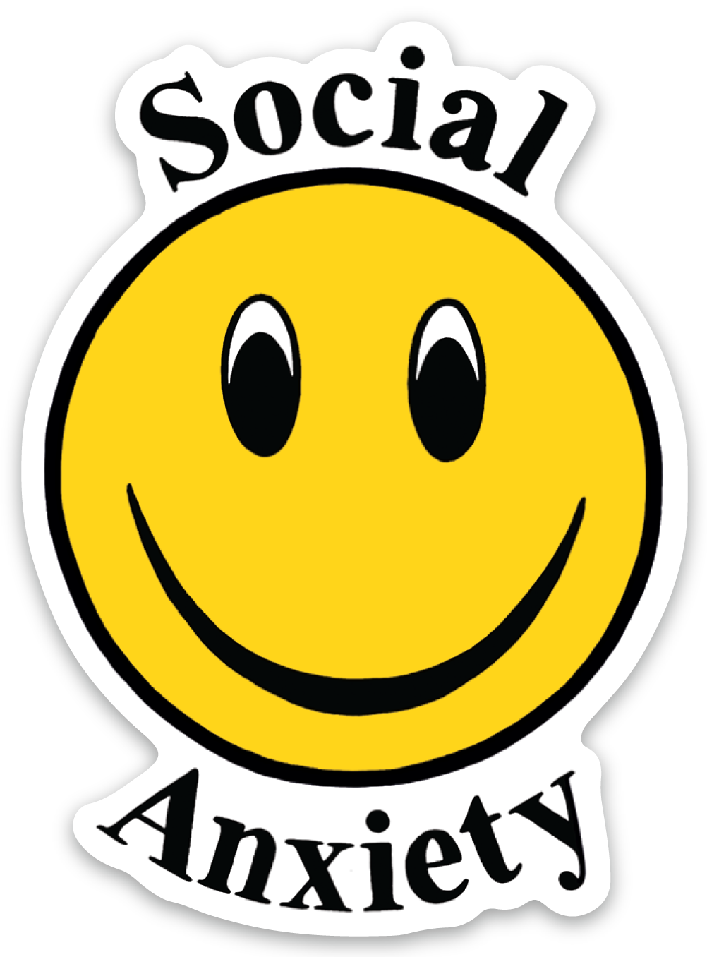 Social Anxiety Die Cut Sticker