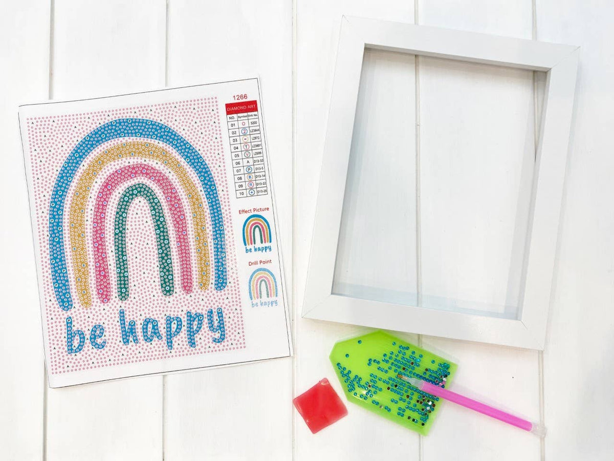 Be Happy Rainbow Diamond Art Kit