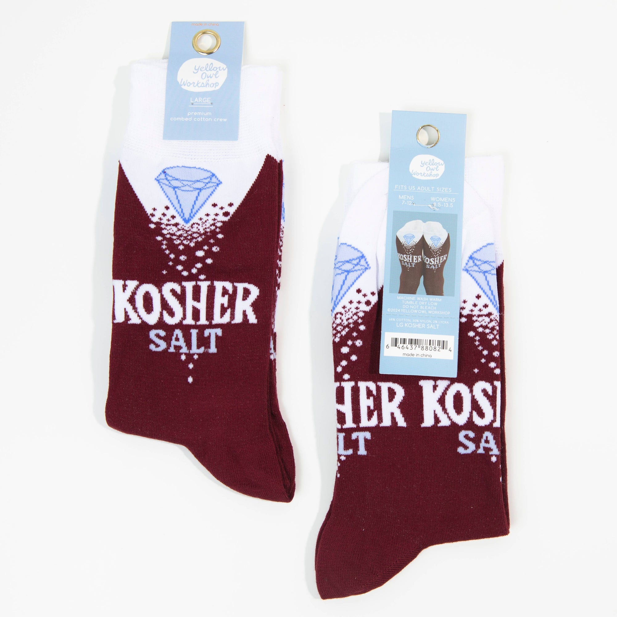 Kosher Salt Socks | Foodie &amp; Chef Gift | Large
