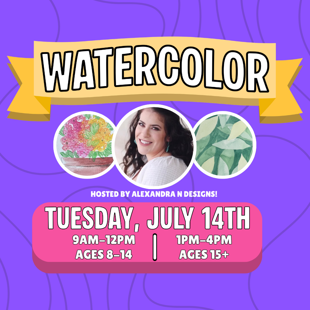 Tue 7/14: CAMP Watercolor @ Colors &amp; Cocktails Summer Art Camp Day 2!