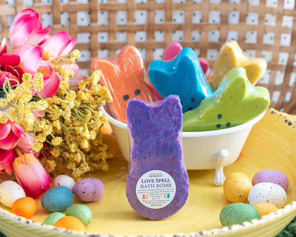 Easter Bunny Bath Bombs - Made in the USA: Jelly Bean (Blue)
