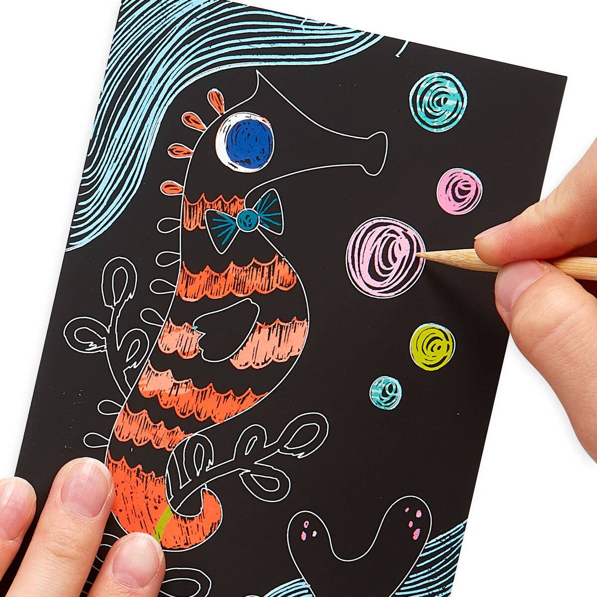 Scratch &amp; Scribble: Mini Kit - Friendly Fish (7 PC Set)