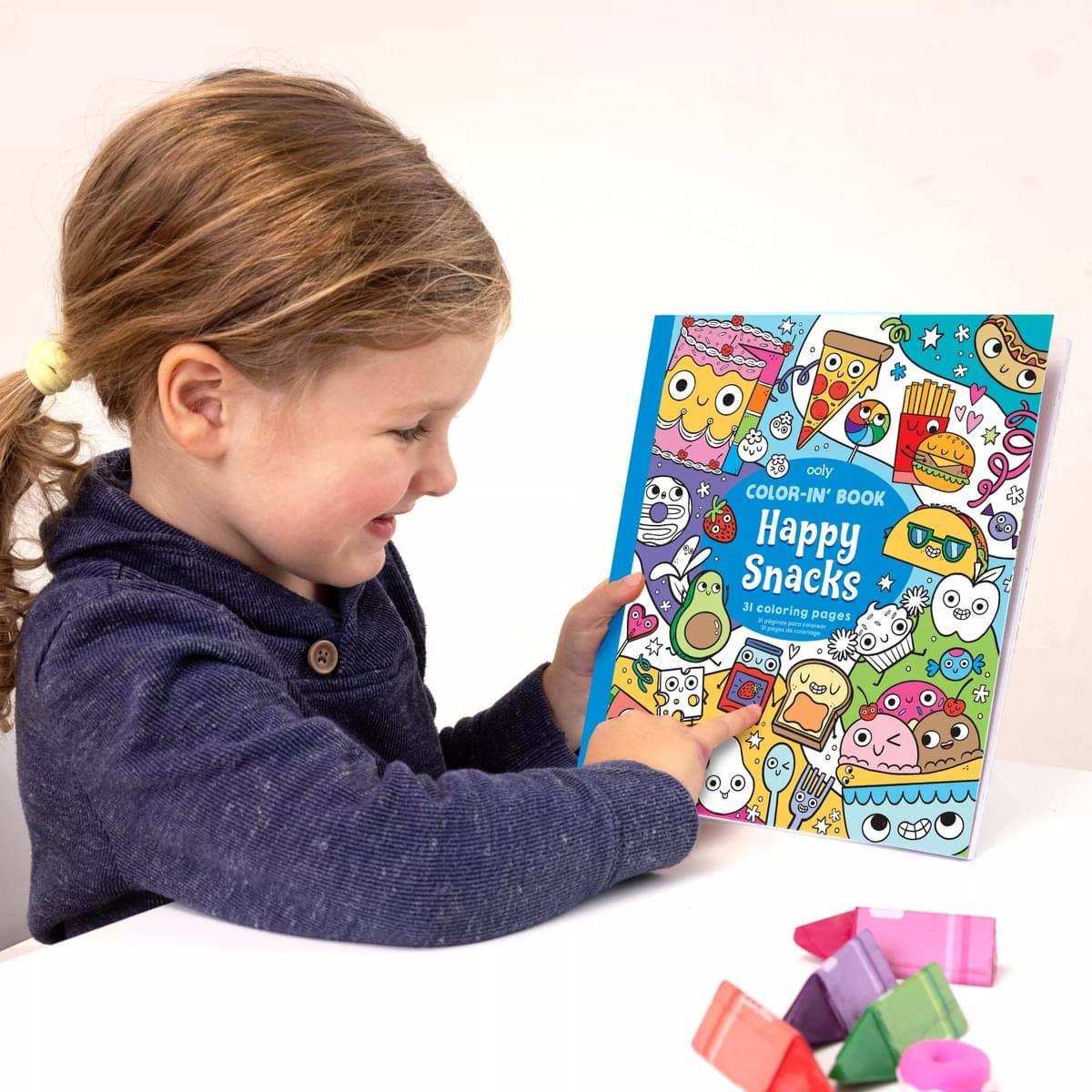 Color-in' Book: Happy Snacks (8" x 10";31 Pages)