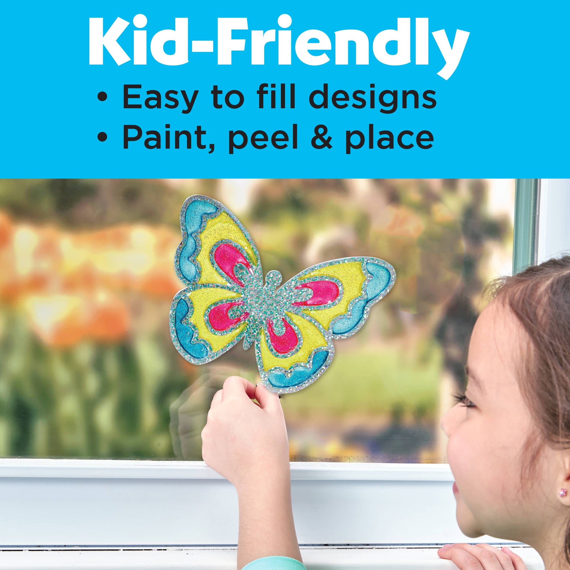 Easy Sparkle Window Art Mini Kit Craft Kit for Kids