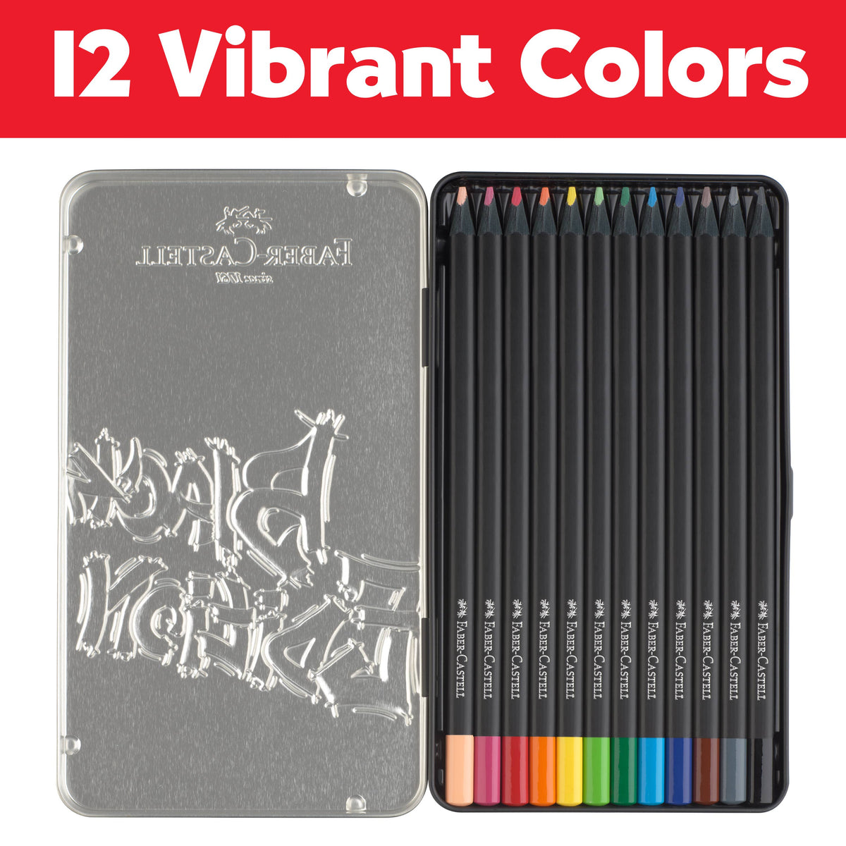 Black Edition Colored Pencils - Tin of 12