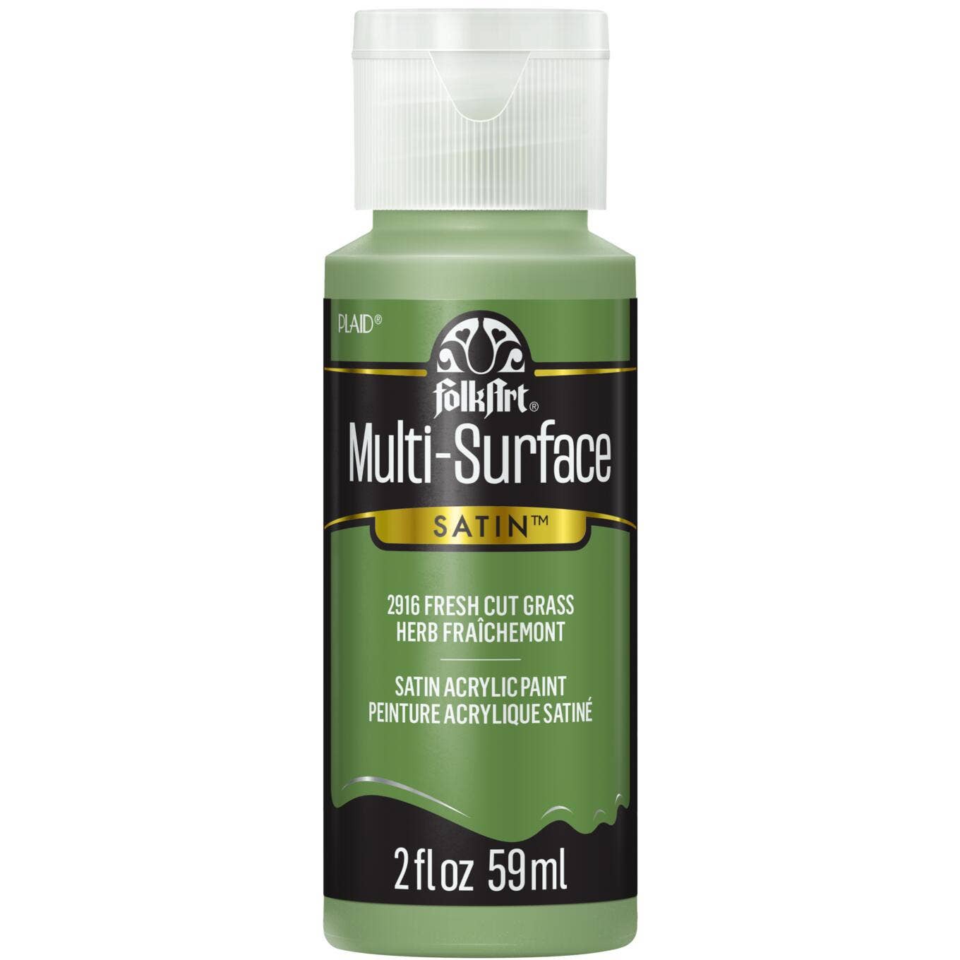 FolkArt ® Multi-Surface Satin Acrylic Paint - 2 oz: Fresh Cut Grass
