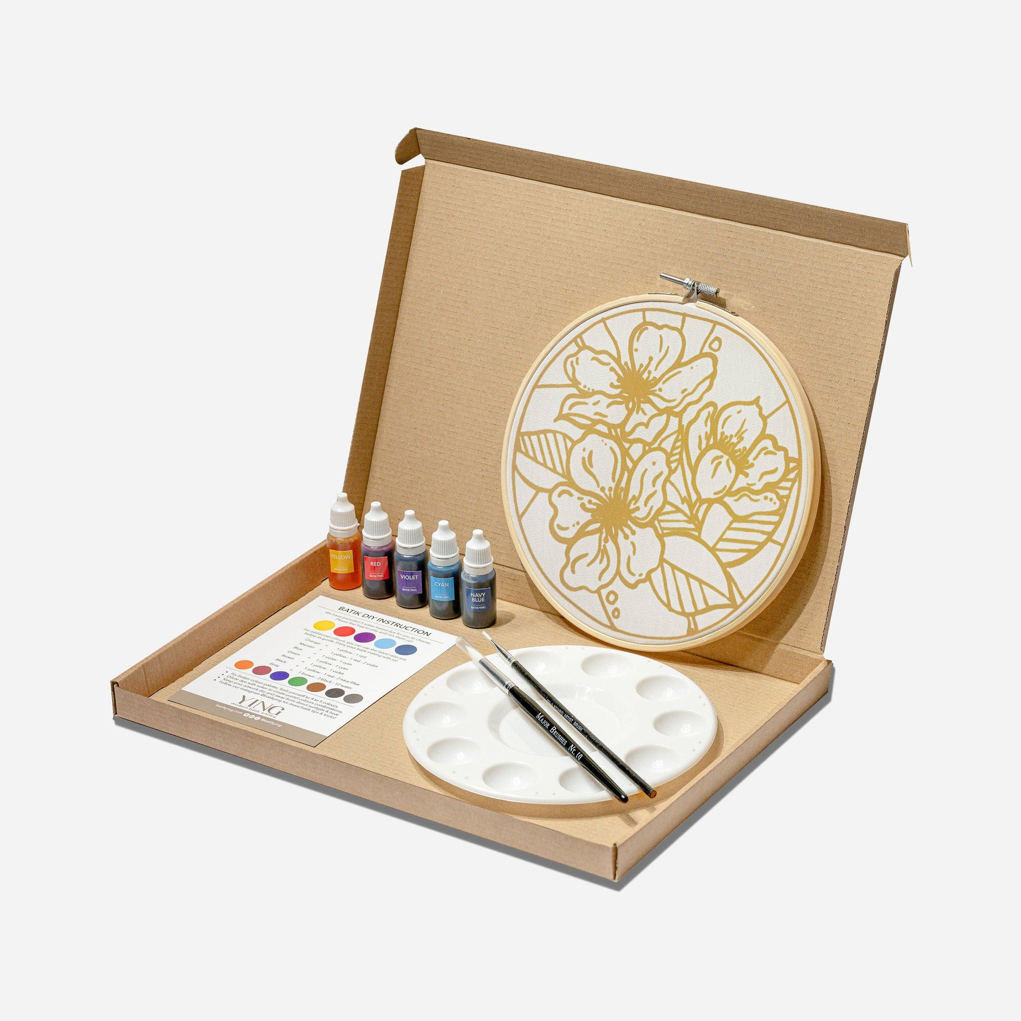 Sakura in Bloom | Batik Craft Kit | Hand-Waxed DIY Art Kit UK: Batik Kit