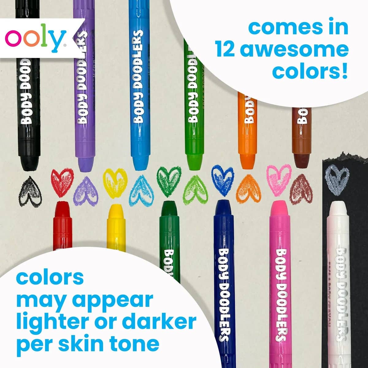 Body Doodlers: Face &amp; Body Crayons (Set of 12)