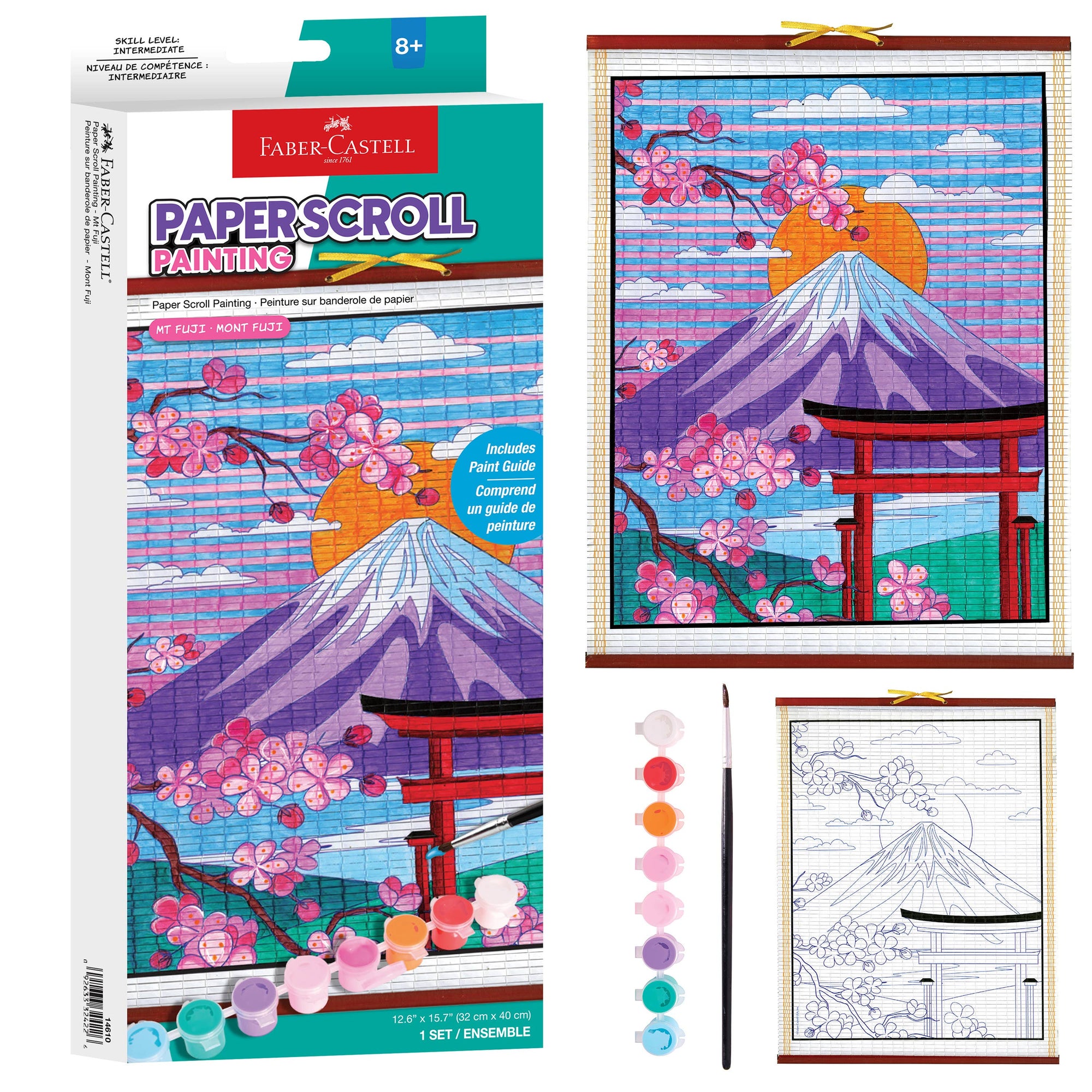 Paper Scroll Painting Kit for Kids - Mount Fuji