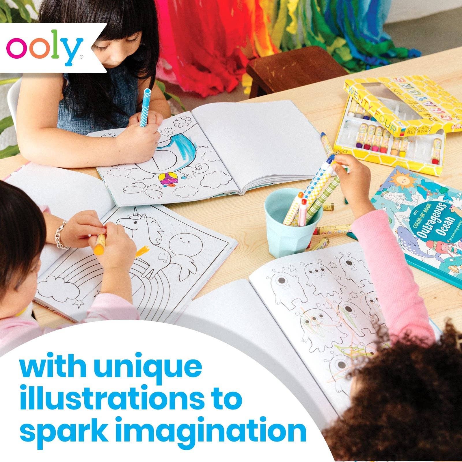 Color-in' Book - Enchanting Unicorns - 31 Pages