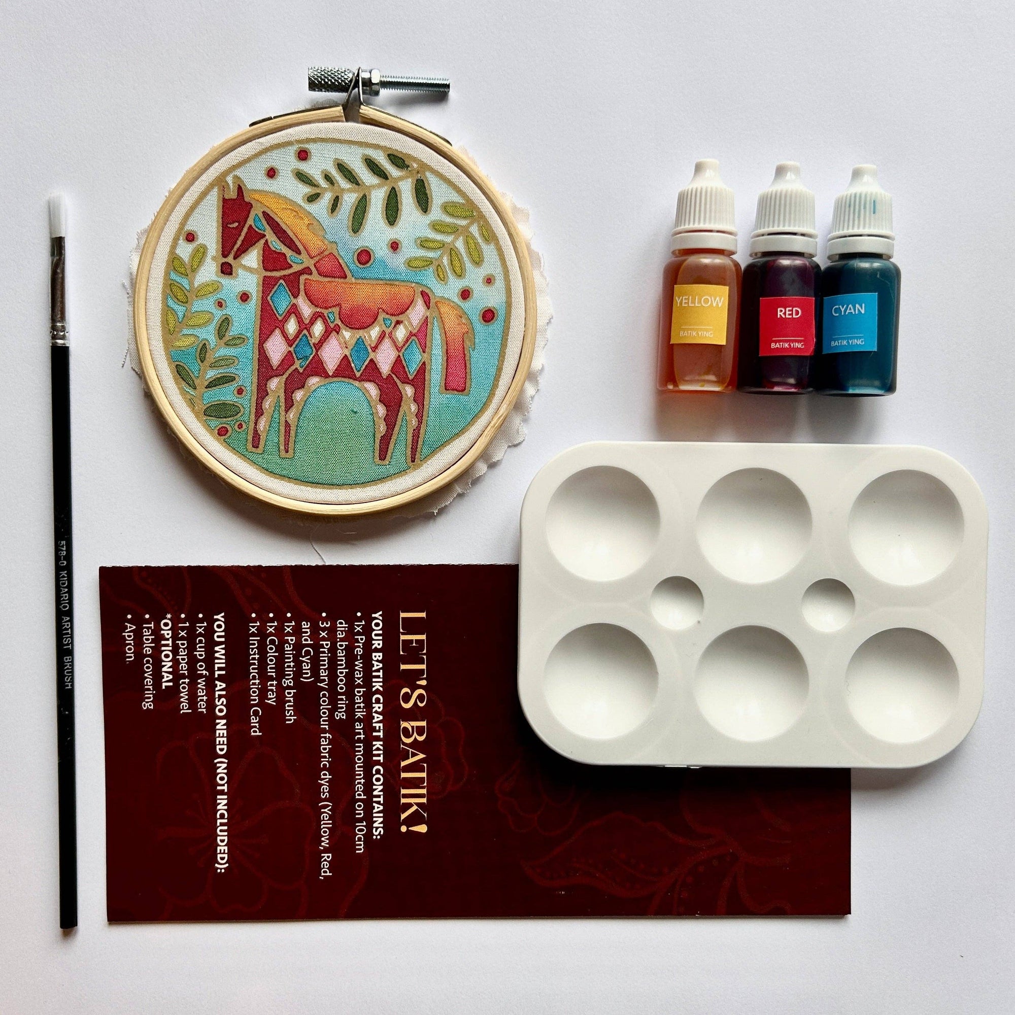 Mini Batik Craft Kit – My Little Pony | Hand-Waxed DIY Craft Kit: Batik Kit