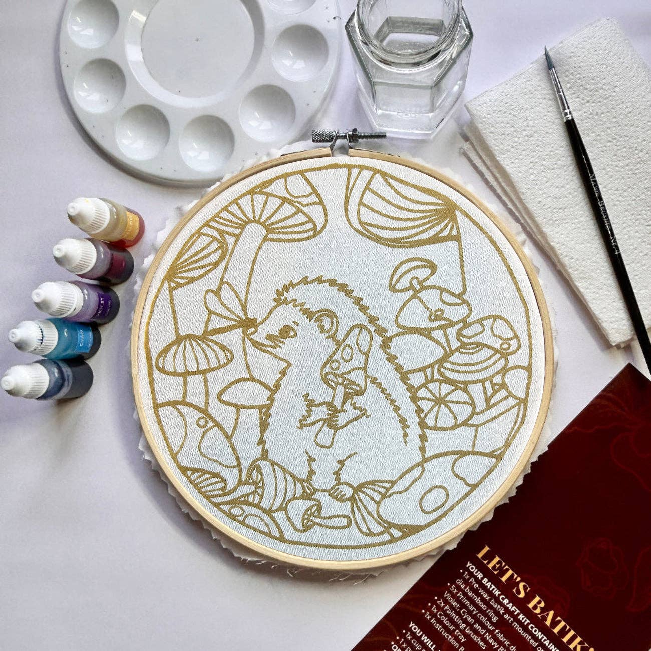 Hazel's Wonderland | Batik Craft Kit | Hand-Waxed DIY Art Kit UK: Batik DIY Kit