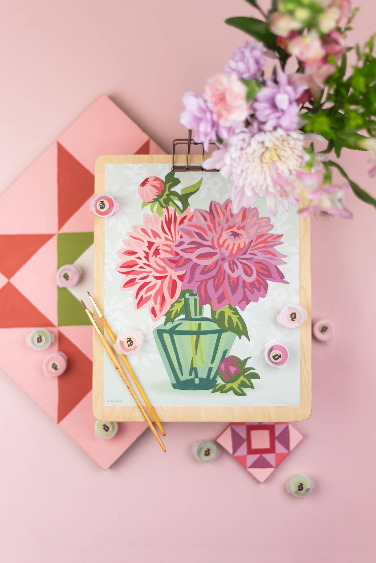 Dahlias in Vase PBN Kit