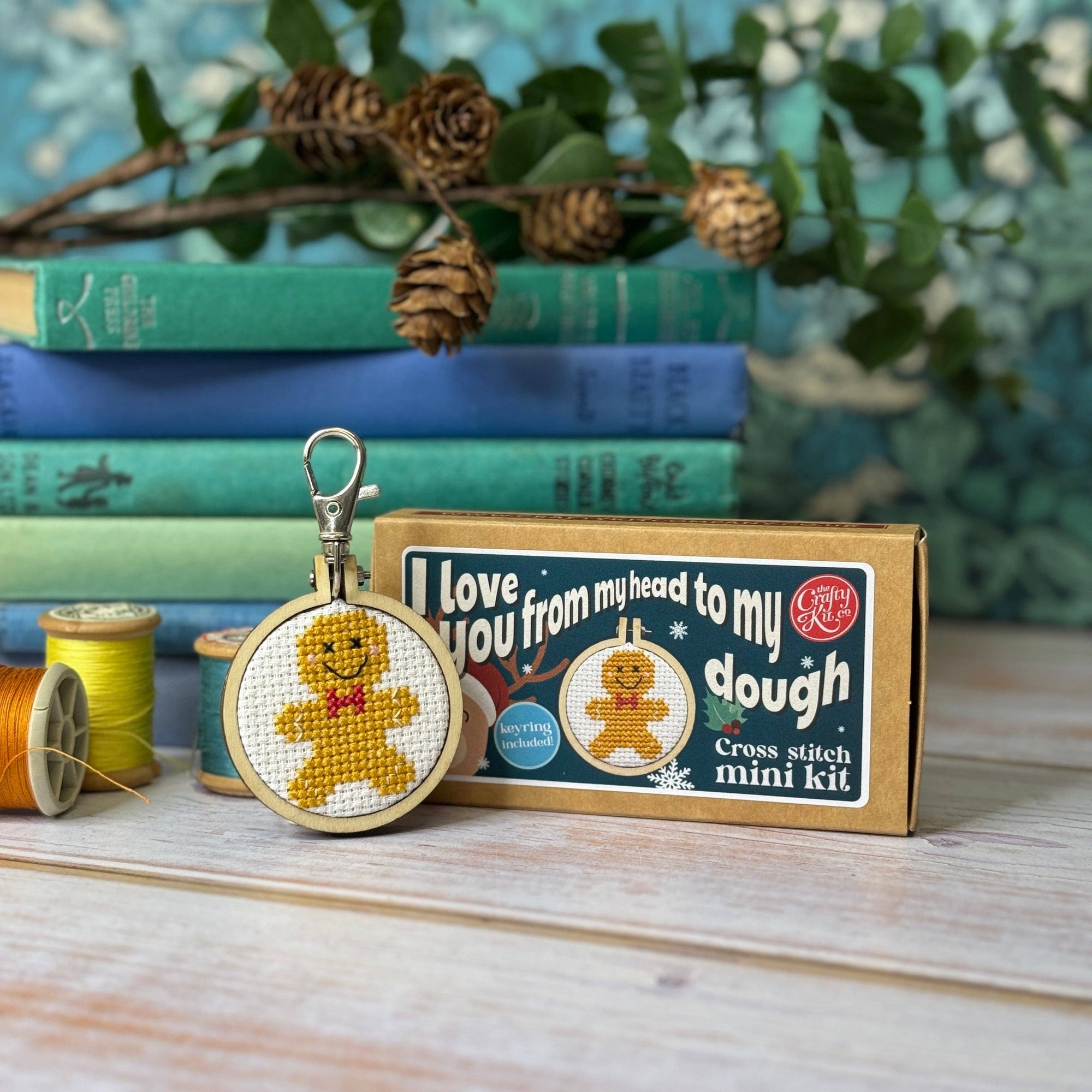 Gingerbread Man Mini Matchbox Christmas Cross Stitch Kit