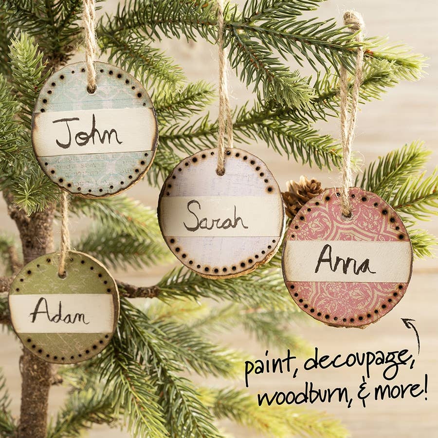 Wood Slick Ornaments