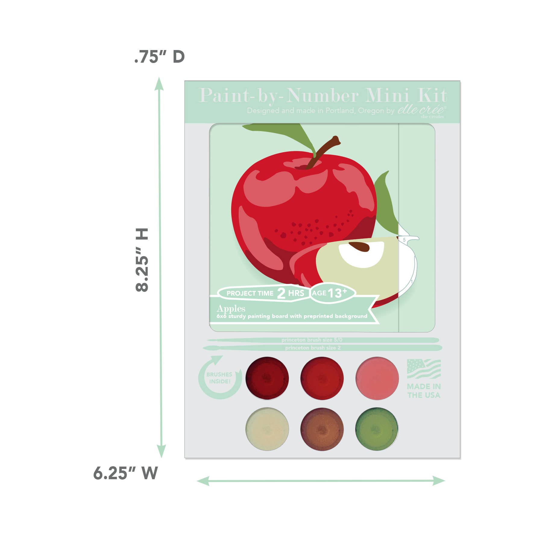 Apples MINI Paint-by-Number Kit