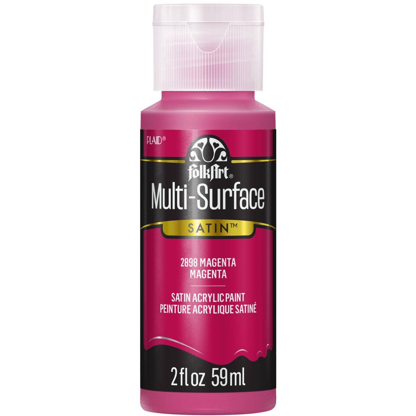 FolkArt ® Multi-Surface Satin Acrylic Paint - 2 oz: Titanium White