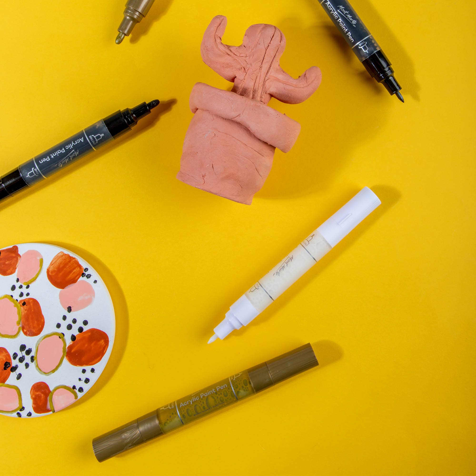 Dual Tip Acrylic Paint Pens Signature White 2pc