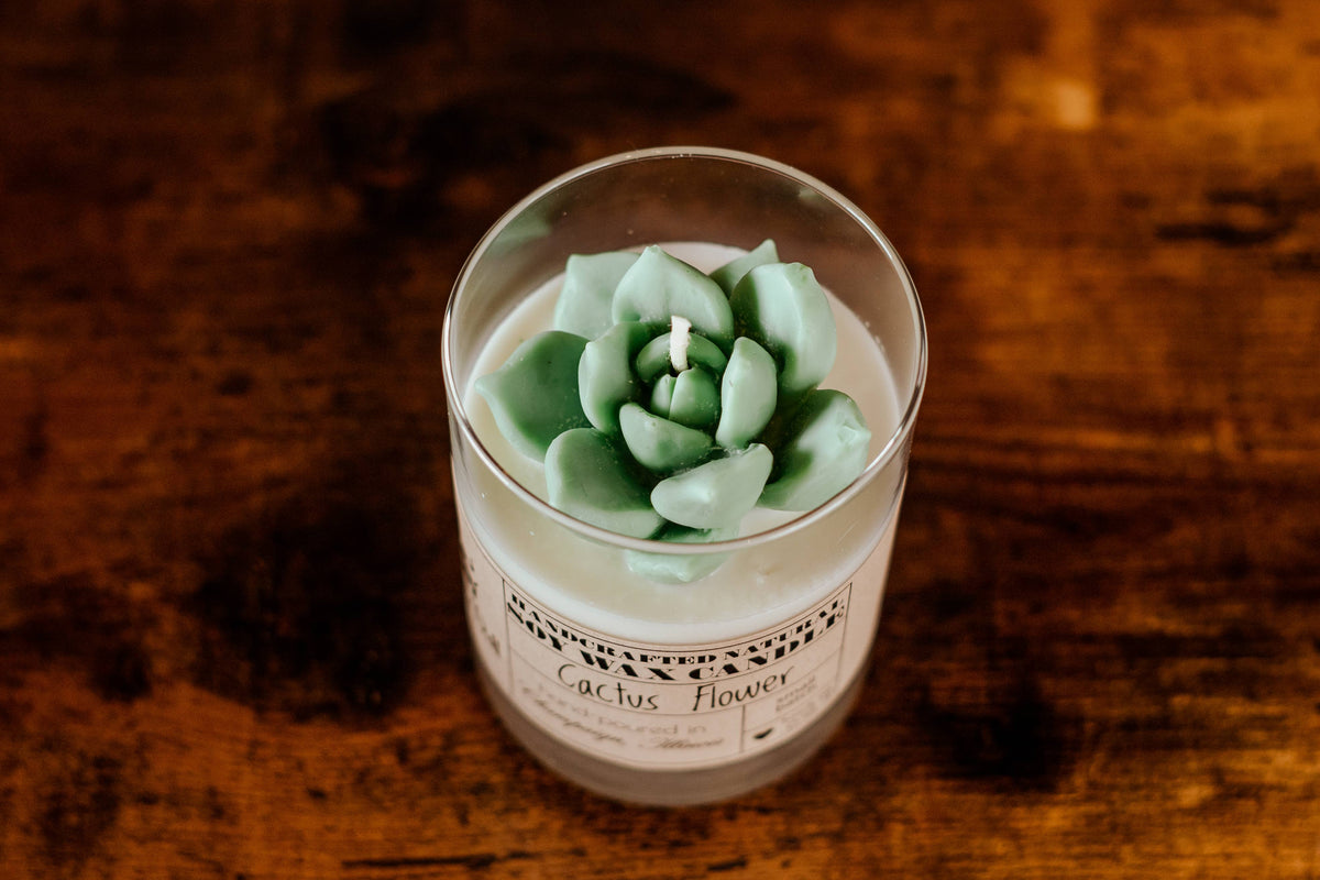 Cactus Flower Candle