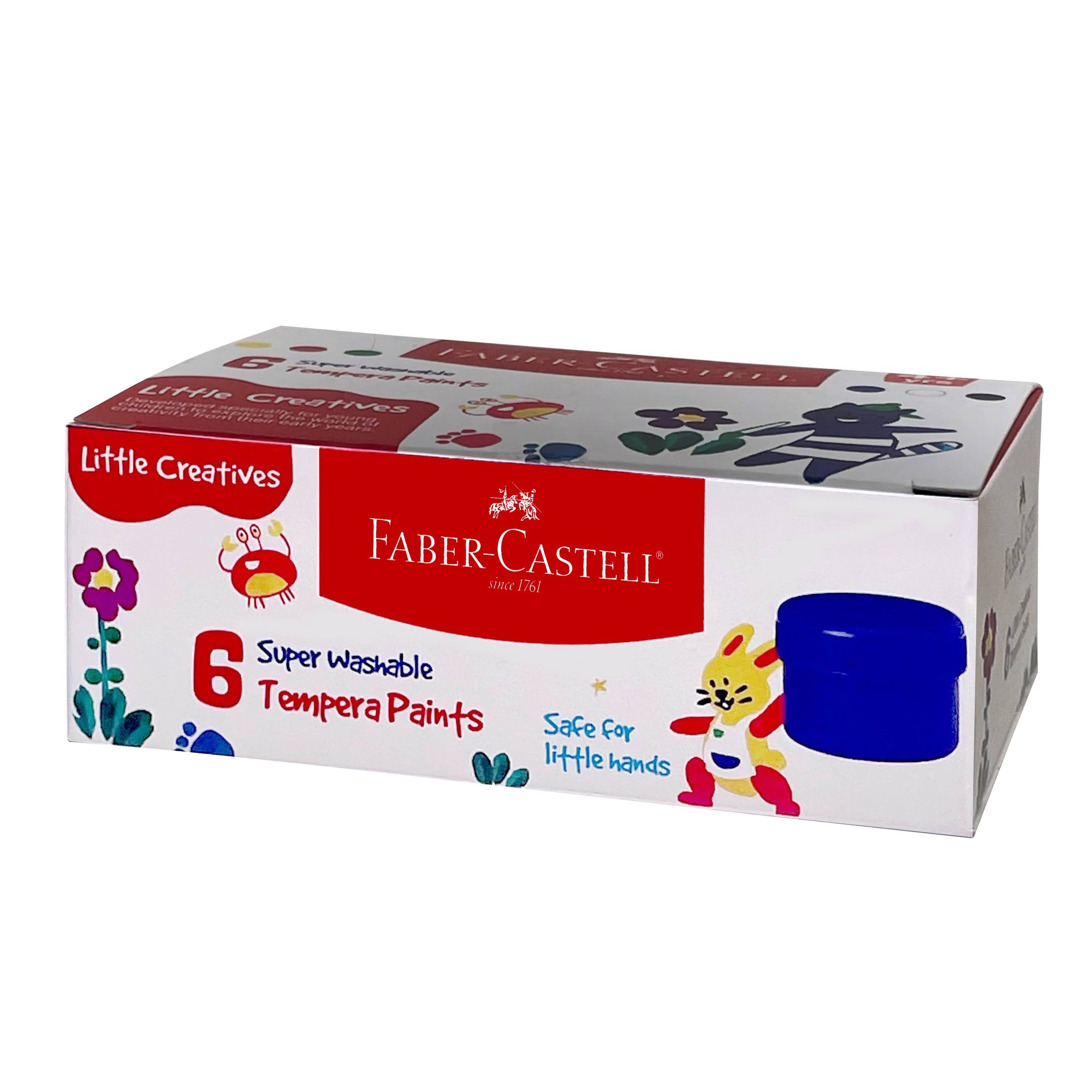 Little Creatives Super Washable Tempera Paints Set of 6