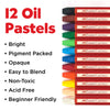 12 Oil Pastels in Storage Case
