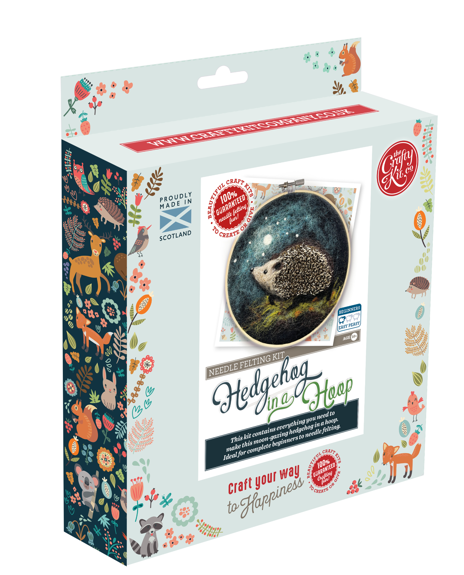 Hedgehog in a Hoop Needle Felting Kit