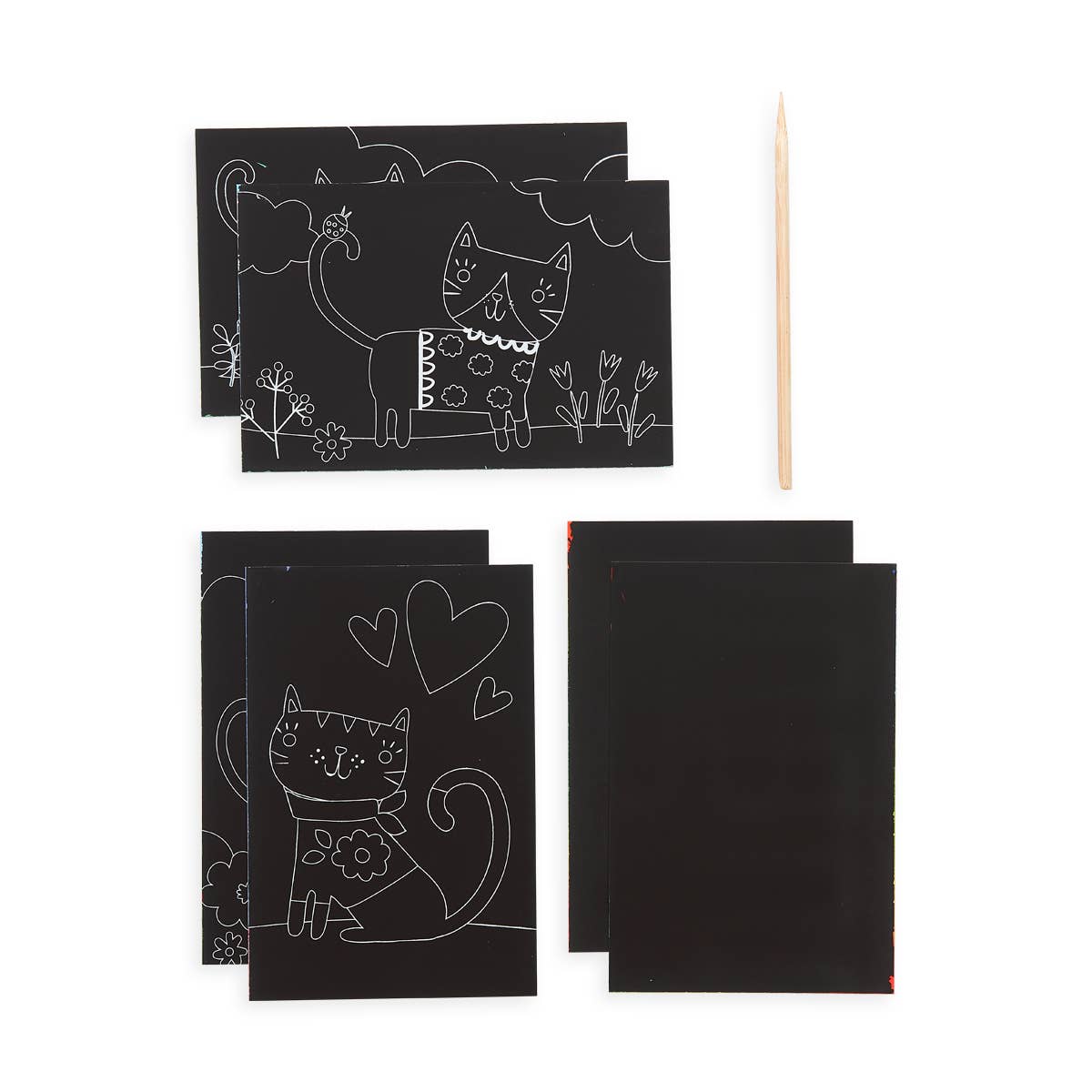 Scratch &amp; Scribble: Mini Kit - Cutie Cats (7 PC Set)