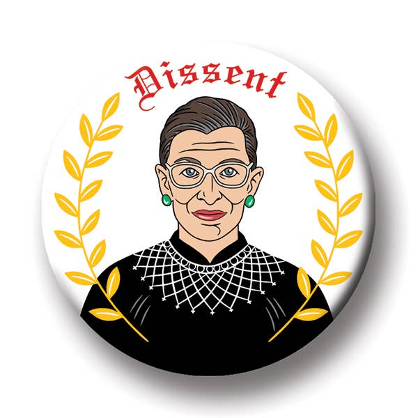 RBG Dissent Round Magnet