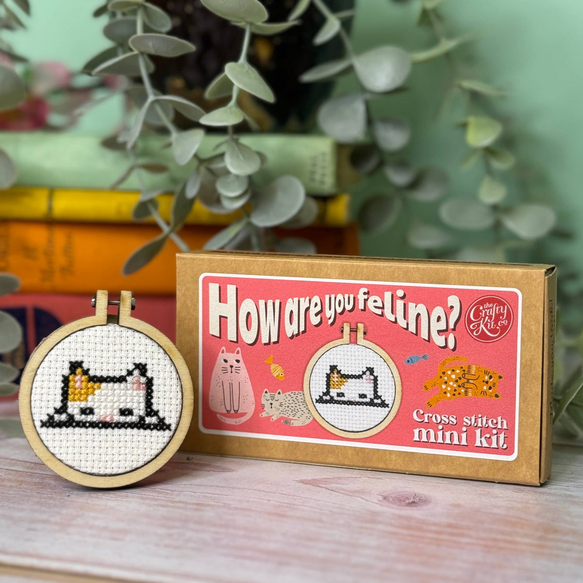 &#39;How Are You Feline?&#39; Mini Matchbox Cross Stitch Kit