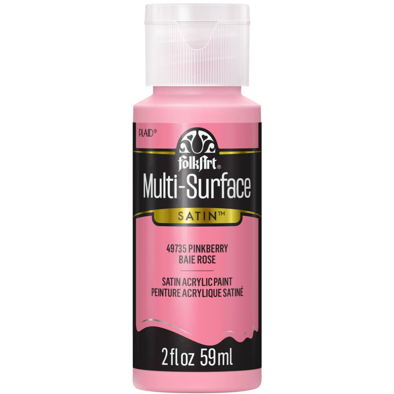 FolkArt ® Multi-Surface Satin Acrylic Paint - 2 oz: Pinkberry