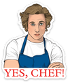 The Bear Yes, Chef! Die Cut Sticker