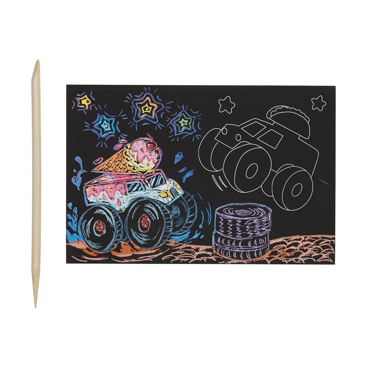 Mini Scratch &amp; Scribble Art Kit: Monster Truck