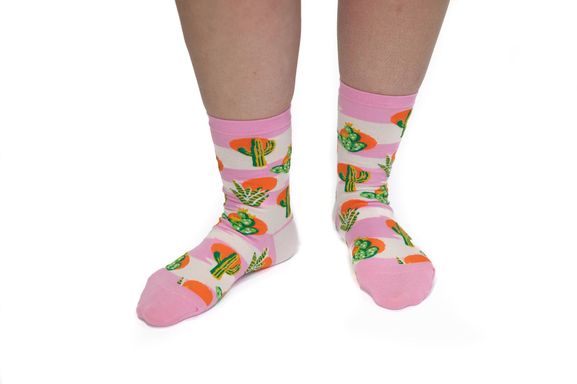 Southwest Cactus Crew Socks | Desert Plant Socks | Small