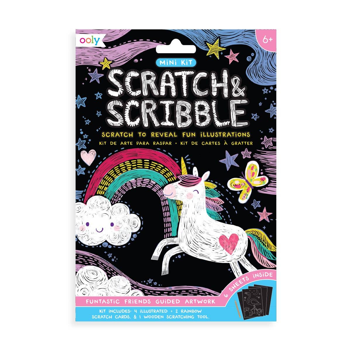Scratch &amp; Scribble: Mini Kit - Funtastic Friends (7 PC Set)