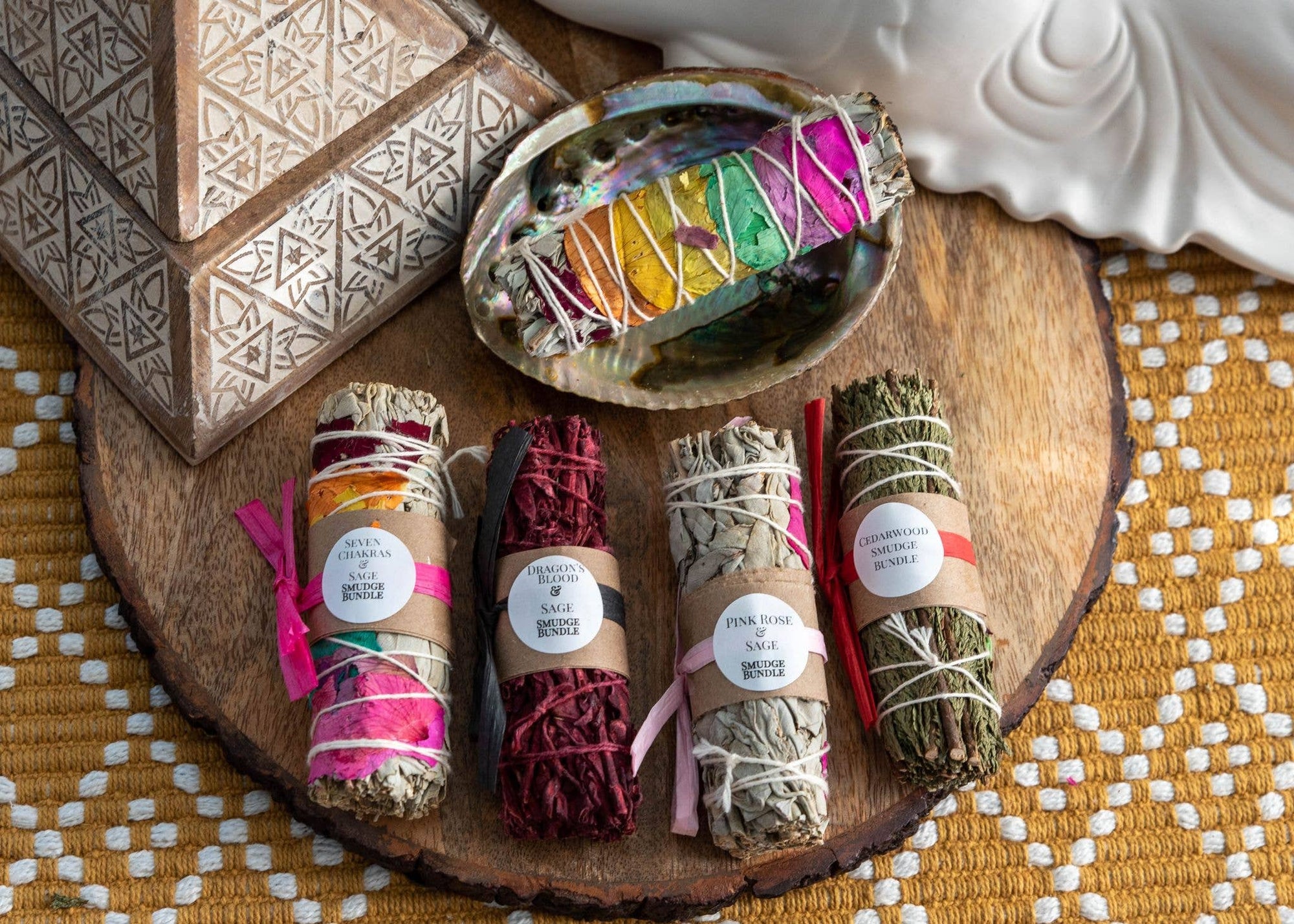 White Sage and Rose Bundles Chakra: Sage/Purple