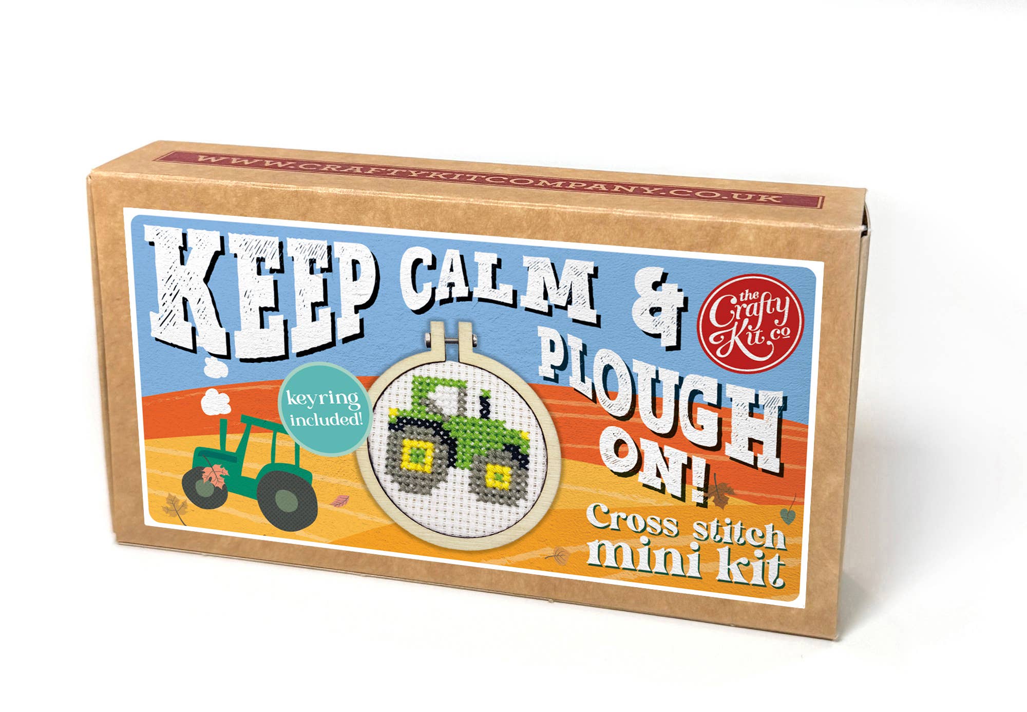'Keep Calm and Plough On!' Mini Matchbox Cross Stitch Kit