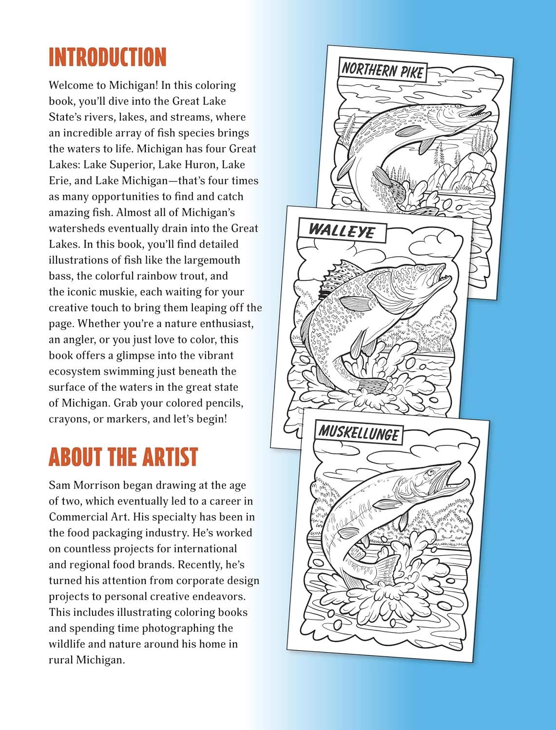 Freshwater Fish of Michigan Coloring Book