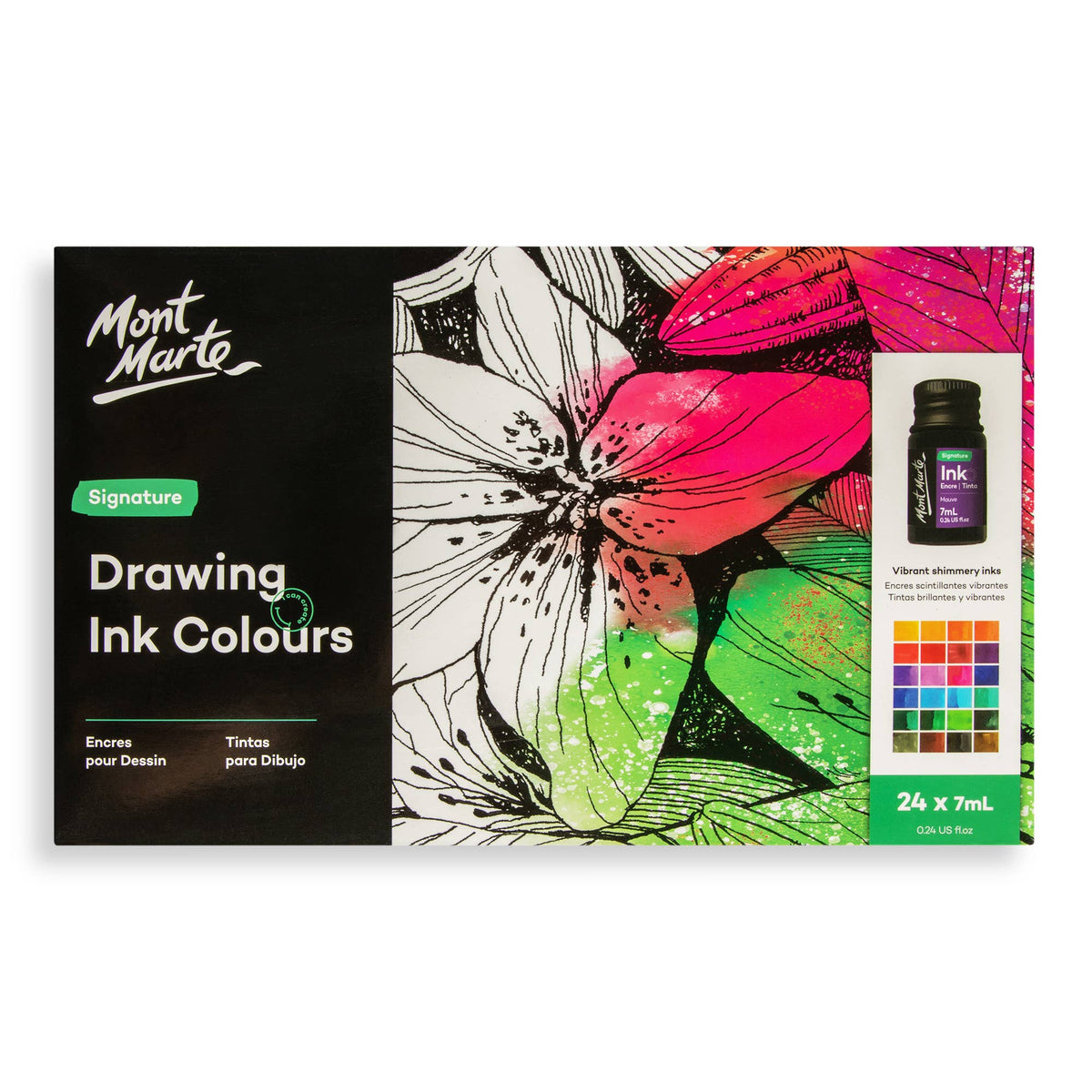 Drawing Ink Colors Signature 24pc x 7ml (0.24 US fl.oz)