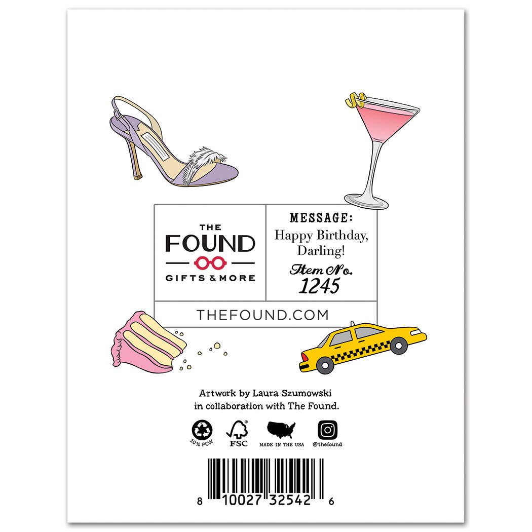 Sex and the City Just Like That Time To Party Birthday Card