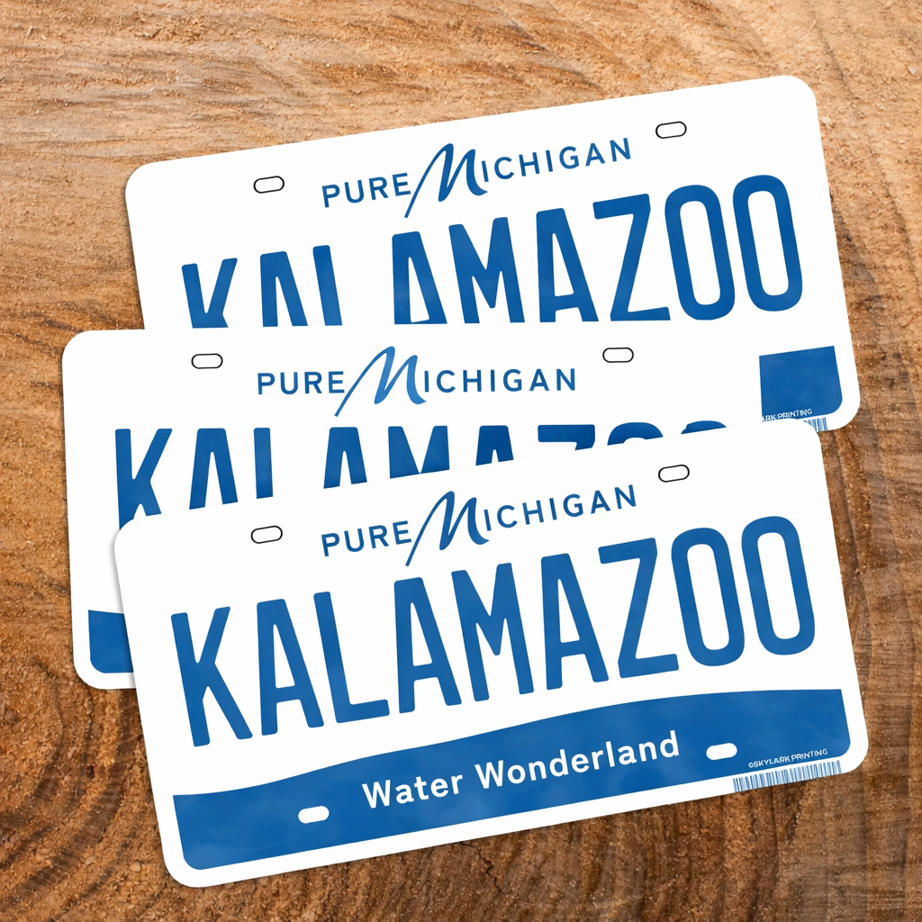 KCMA | Kalamazoo Pure Michigan License Plate Sticker (3")