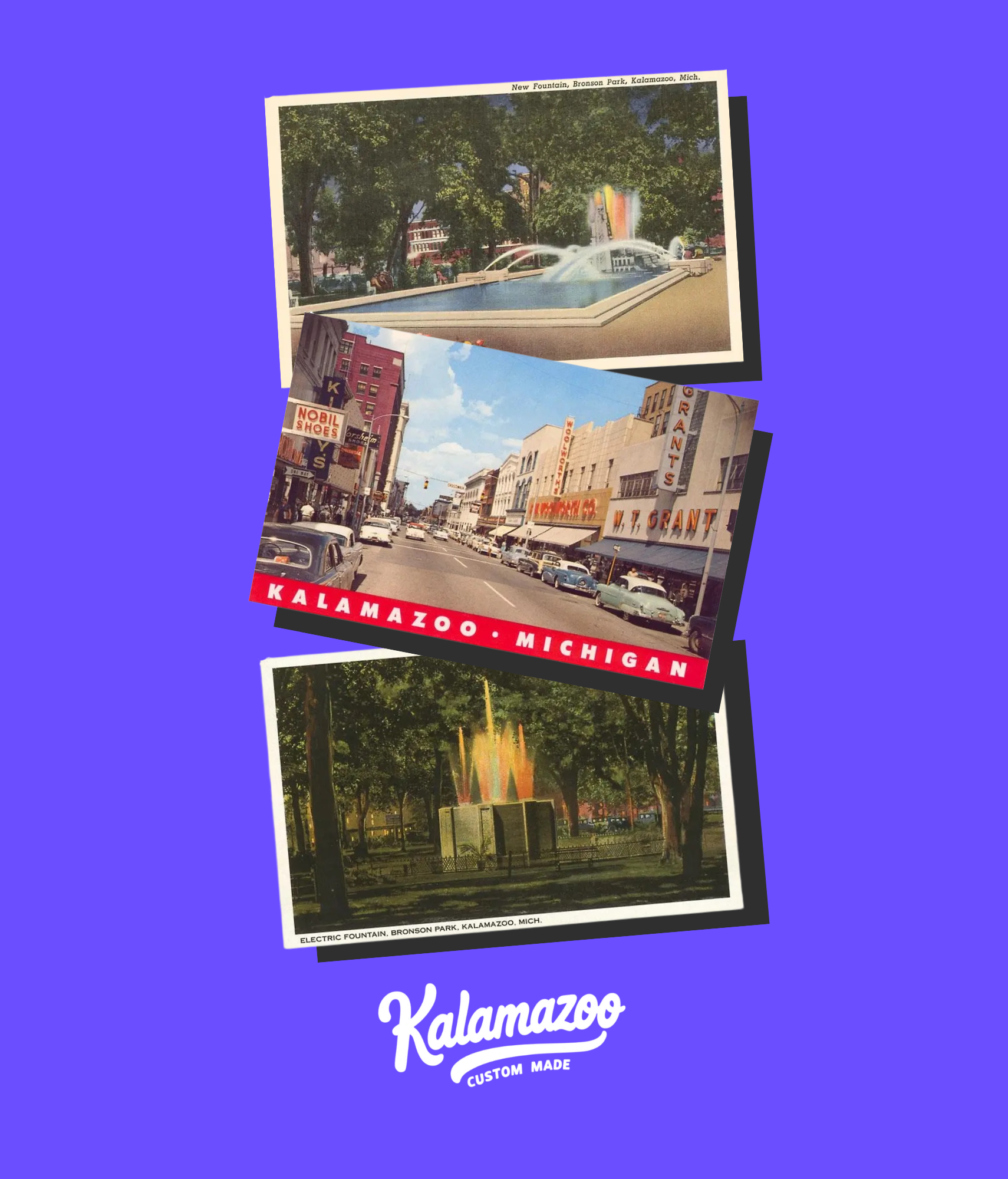 KCMA | Historic Downtown Kalamazoo Postcard Trio