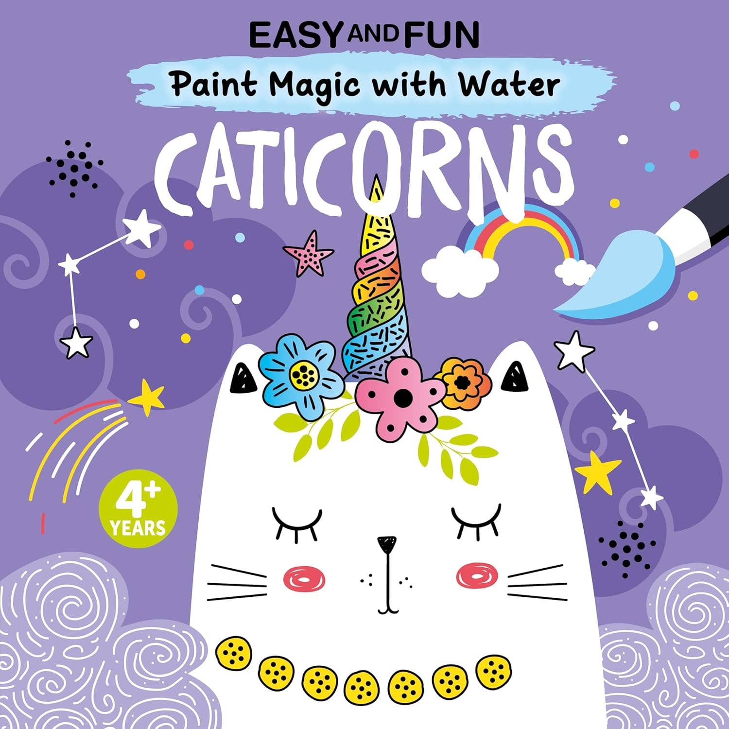 Easy and Fun Paint Magic with Water: Caticorns - Kid's Book