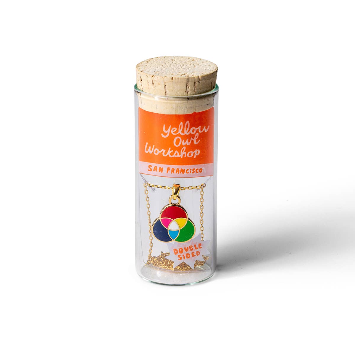 RGB/CMYK Double-Sided Pendant | Gold Artist Gift