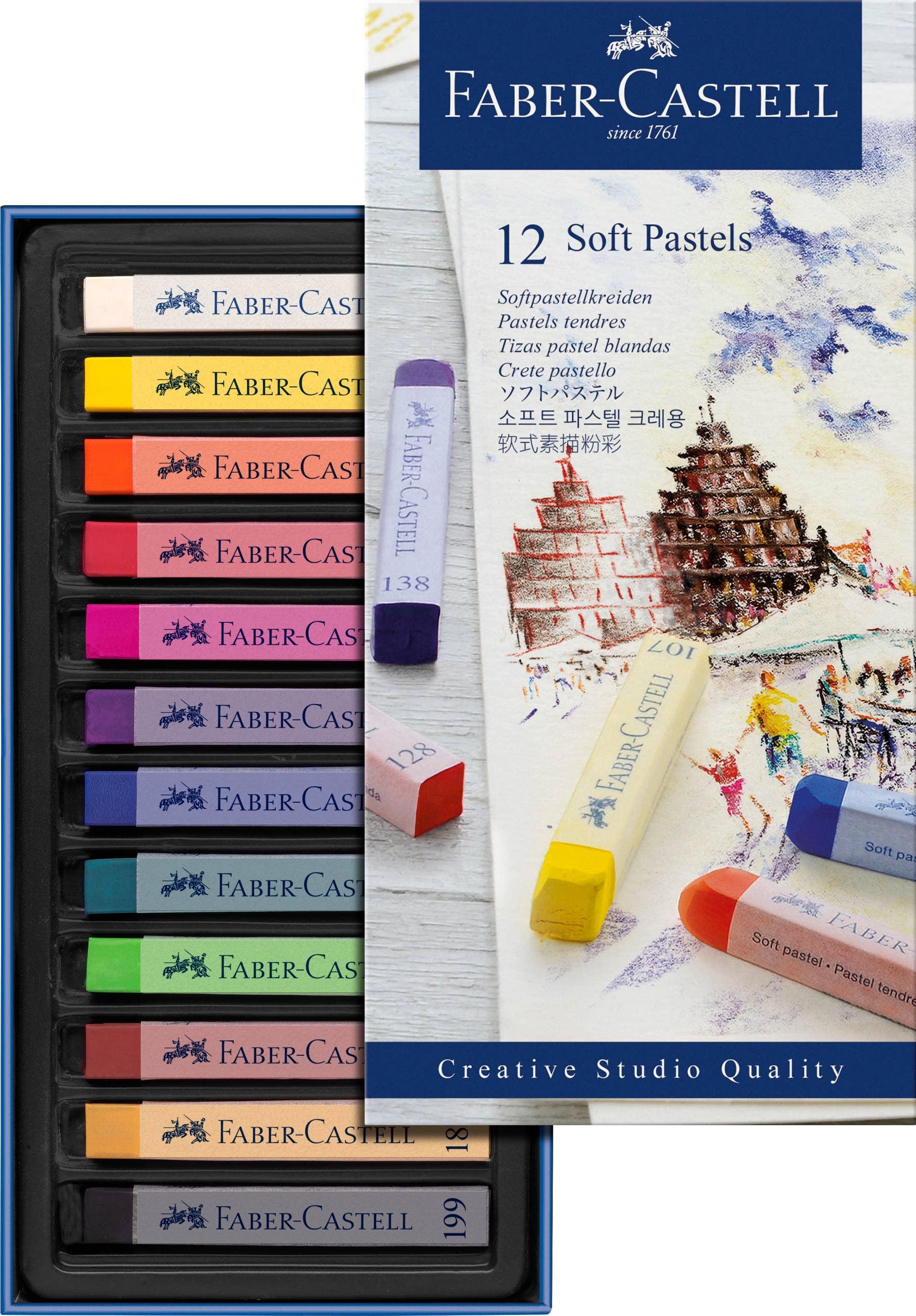 Soft Pastel Full Length Sticks, Box of 12