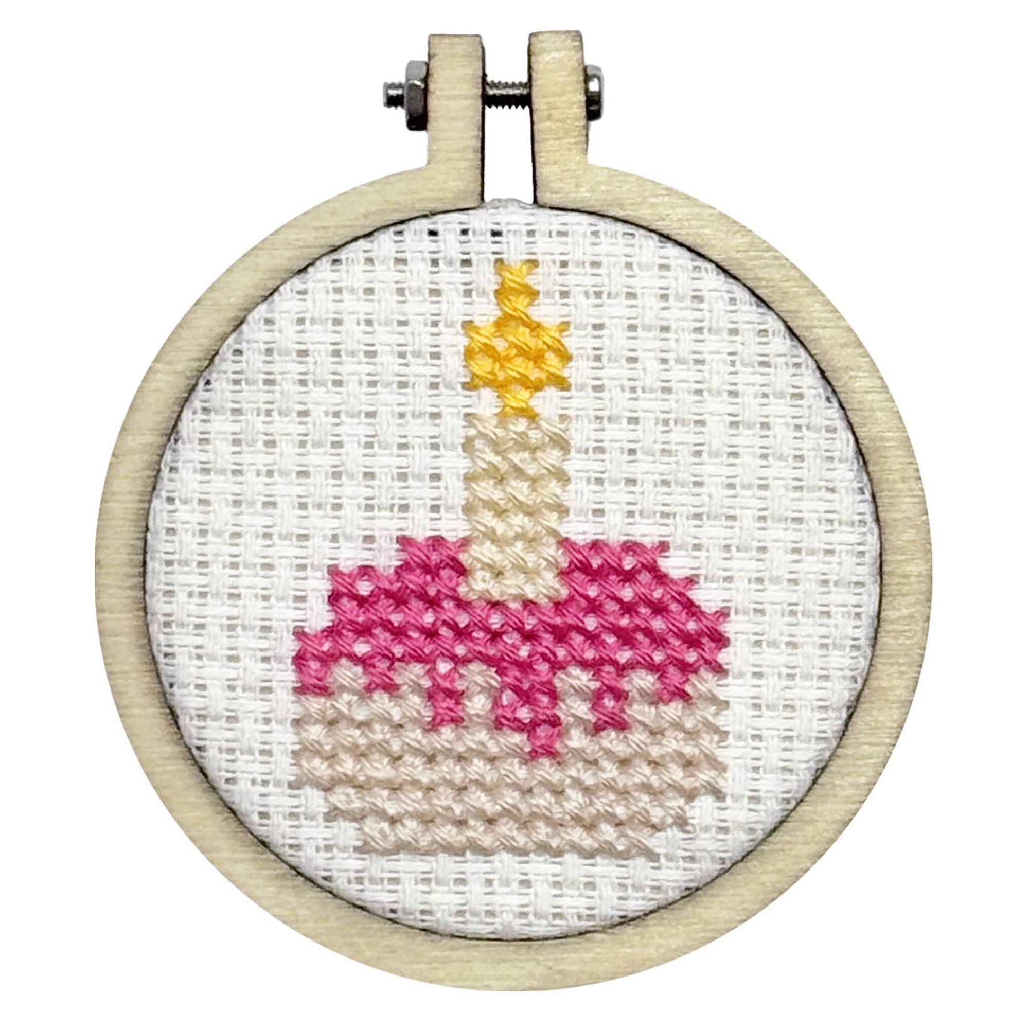 'Happy Birthday!' Cake Mini Matchbox Cross Stitch Kit